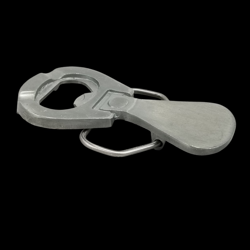 Great American Products Bottle Opener Belt Buckle Fine Pewter Gray Tone - Picture 3 of 8